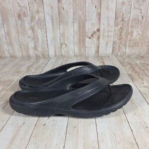Crocs Flip Flops Sandals Comfort Thong‎ Black Casual Shoes Women's Size 10